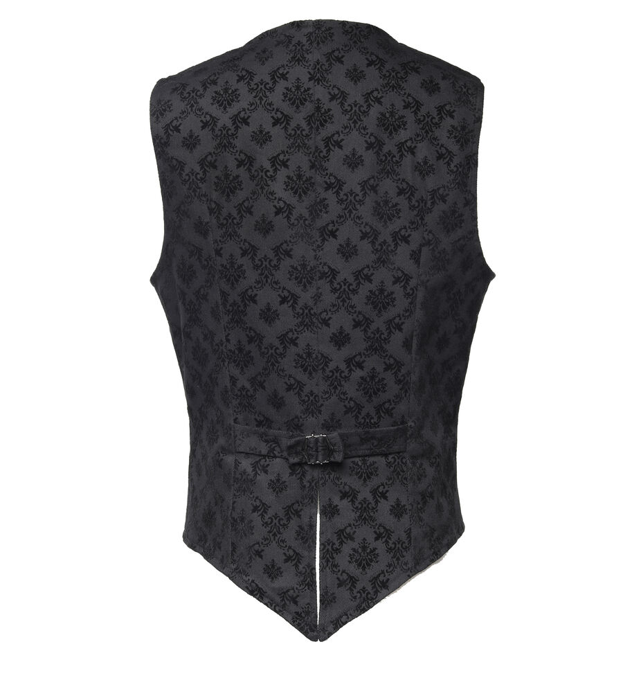 photo n°8 : Gilet Homme Gothique coton floqué velour Noir