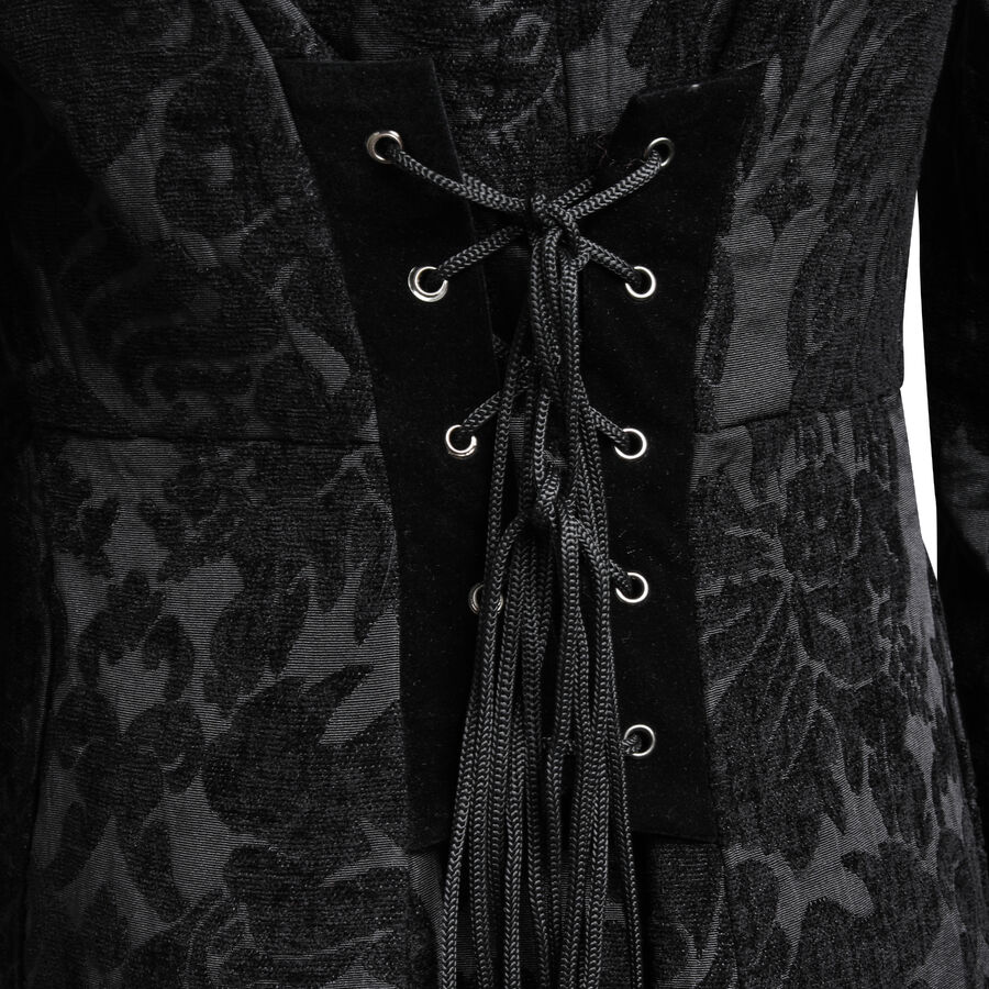 photo n°12 : Manteau long femme gothic brocard noir