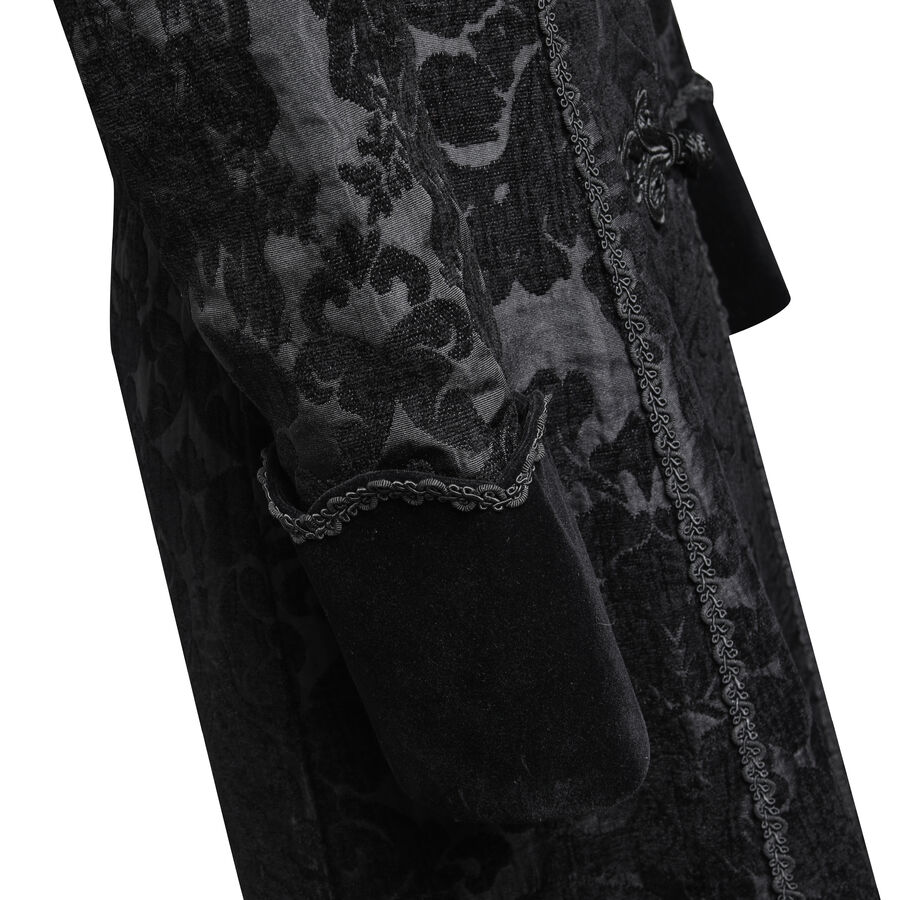 photo n°13 : Manteau long femme gothic brocard noir