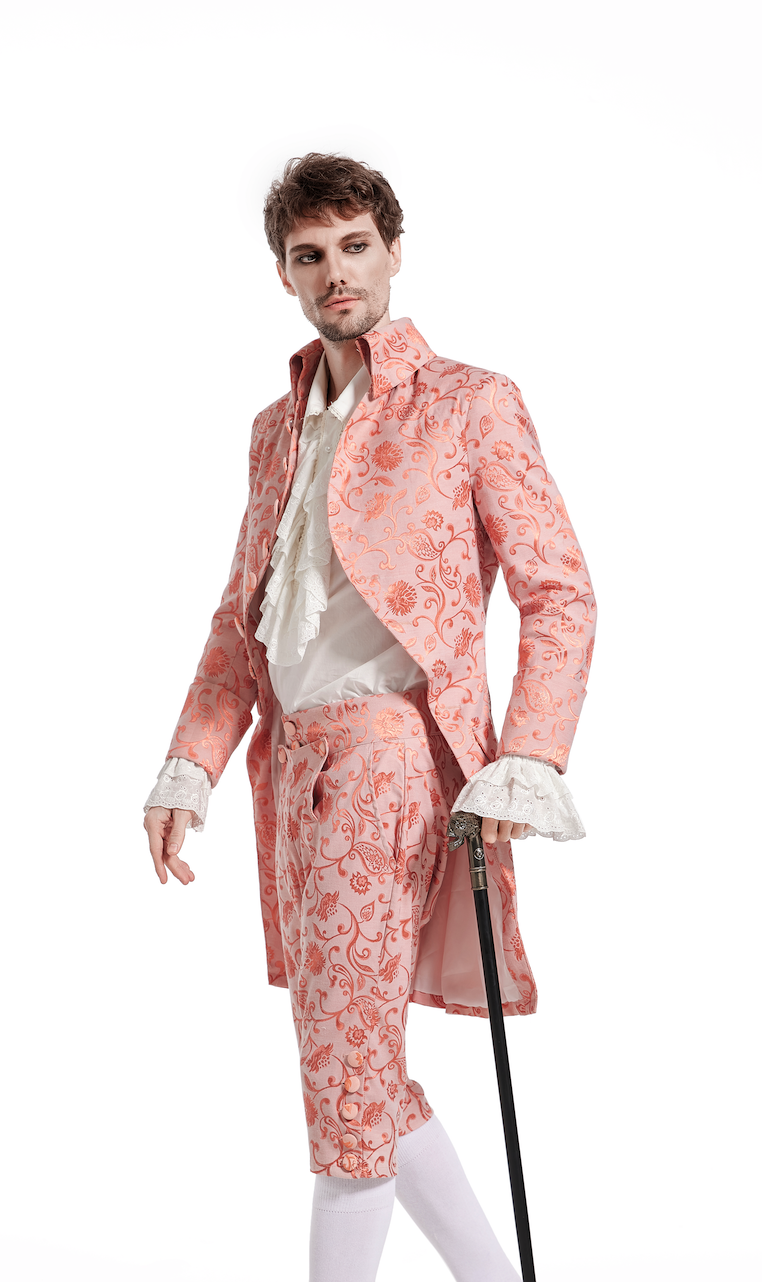 photo n°3 : Manteau Homme Gothique Aristocrate Victorien Brocard orange