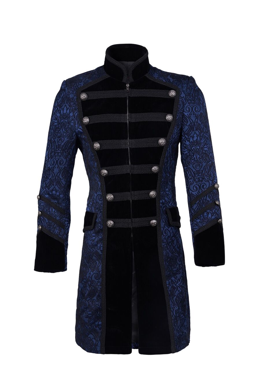 Manteau brocard bleu gothique