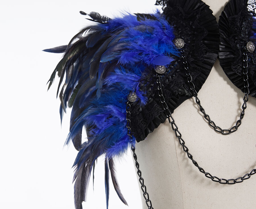 photo n°6 : Boléro gothique à plumes bleu