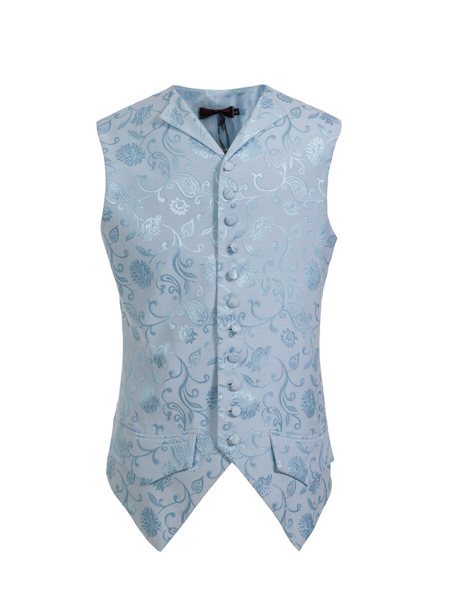 photo n°6 : Gilet Homme Gothique Steampunk Victorien Brocard blanc