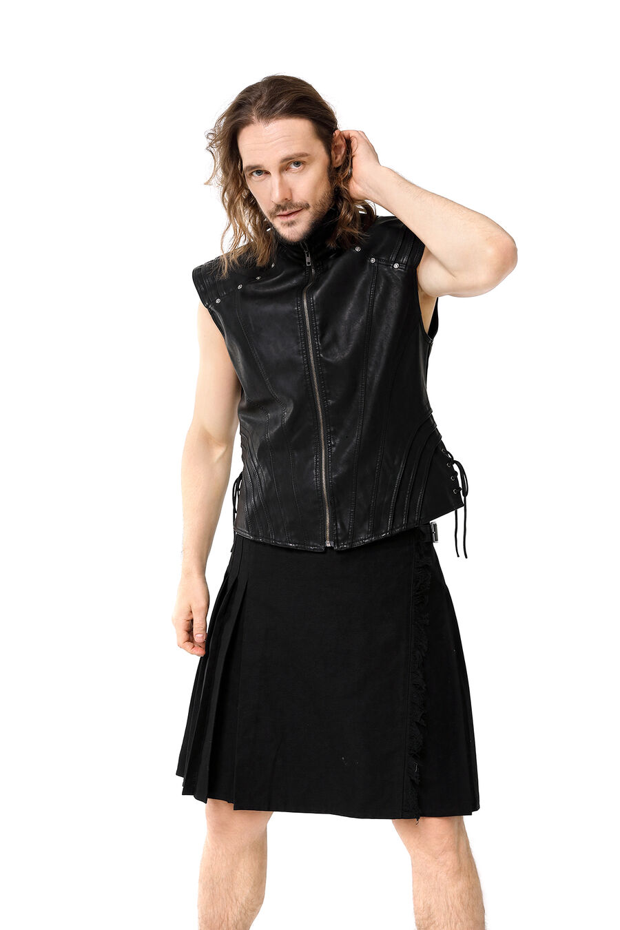 photo n°3 : gilet steampunk pour homme en simili cuir