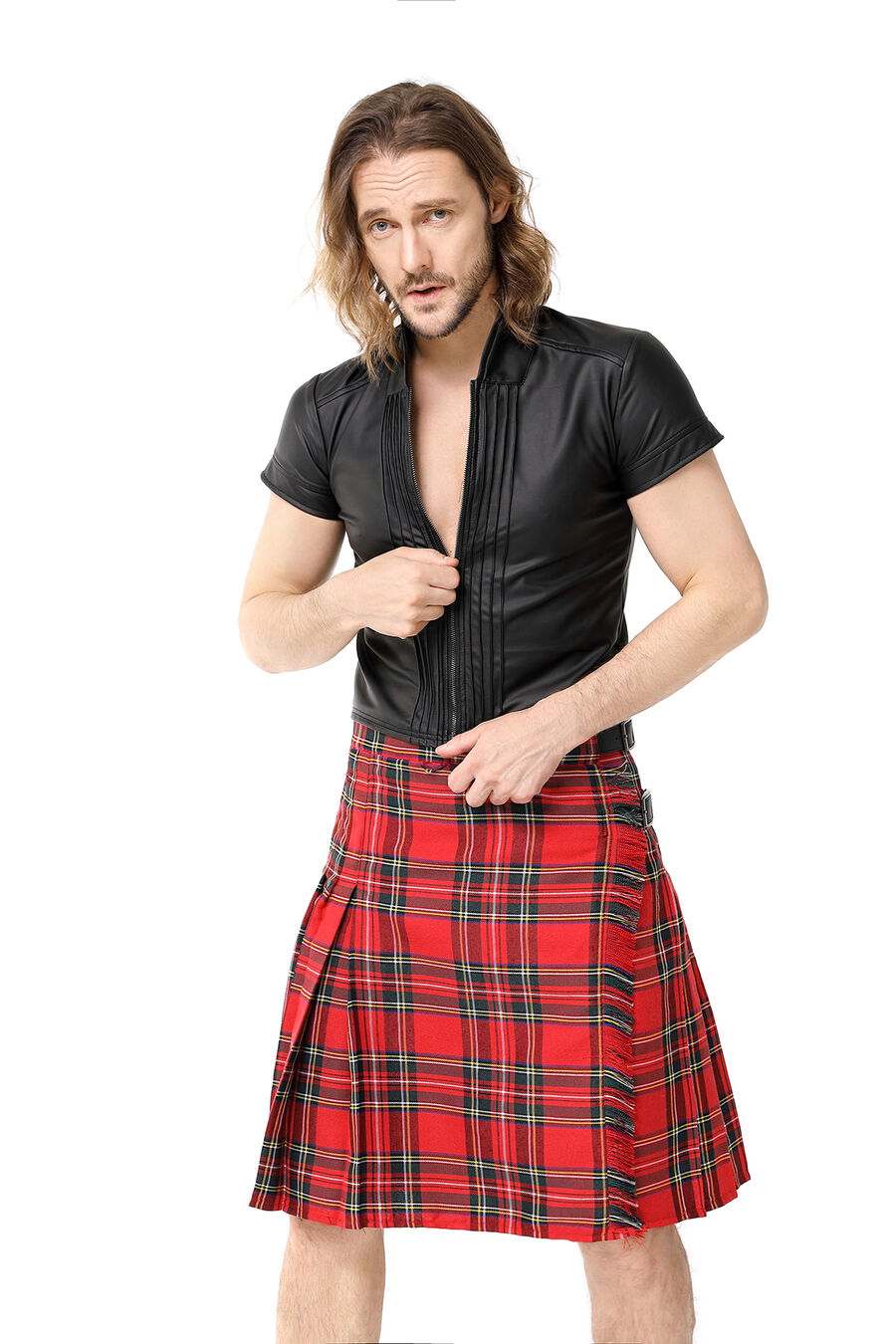 photo n°4 : chemise homme sexy en similicuir élastique