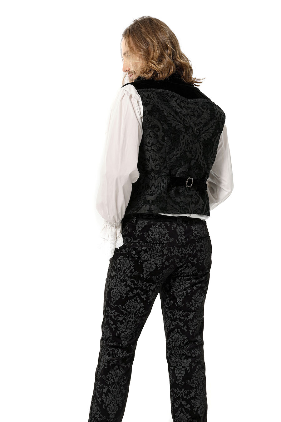 photo n°3 : Gilet Homme Gothique Steampunk Victorien Brocard black