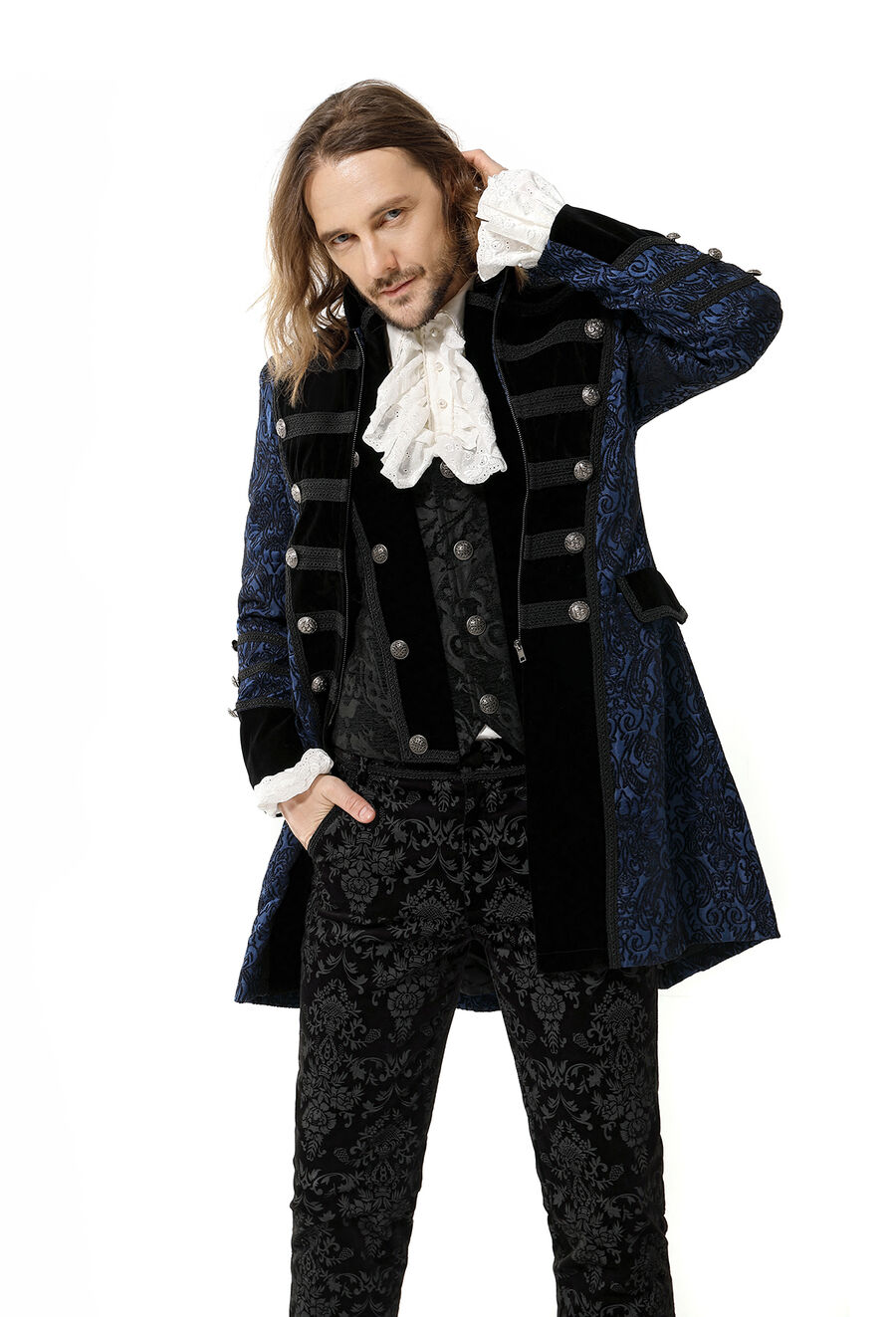 photo n°6 : Manteau brocard bleu gothique