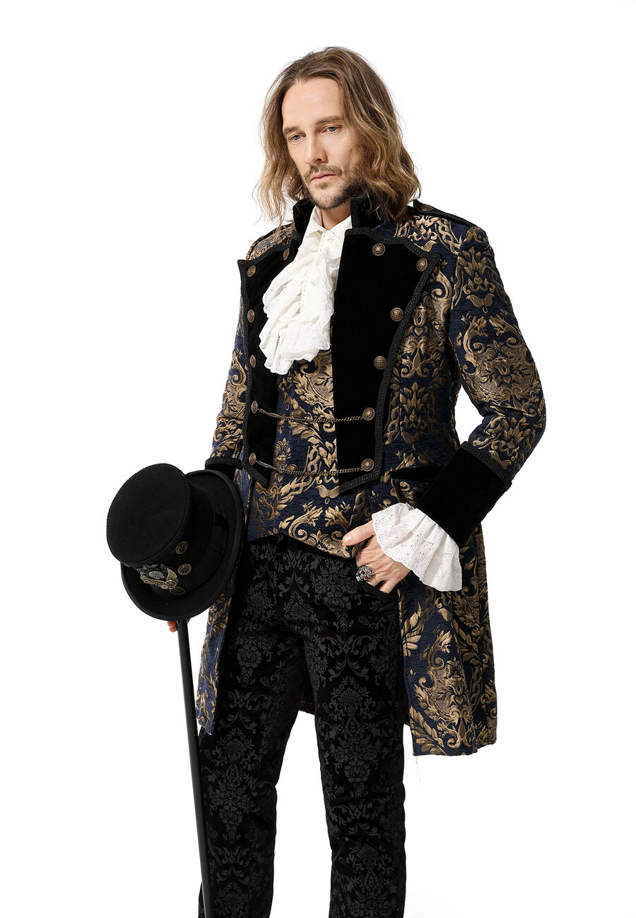 photo n°6 : Manteau royaliste beu en velours pour homme