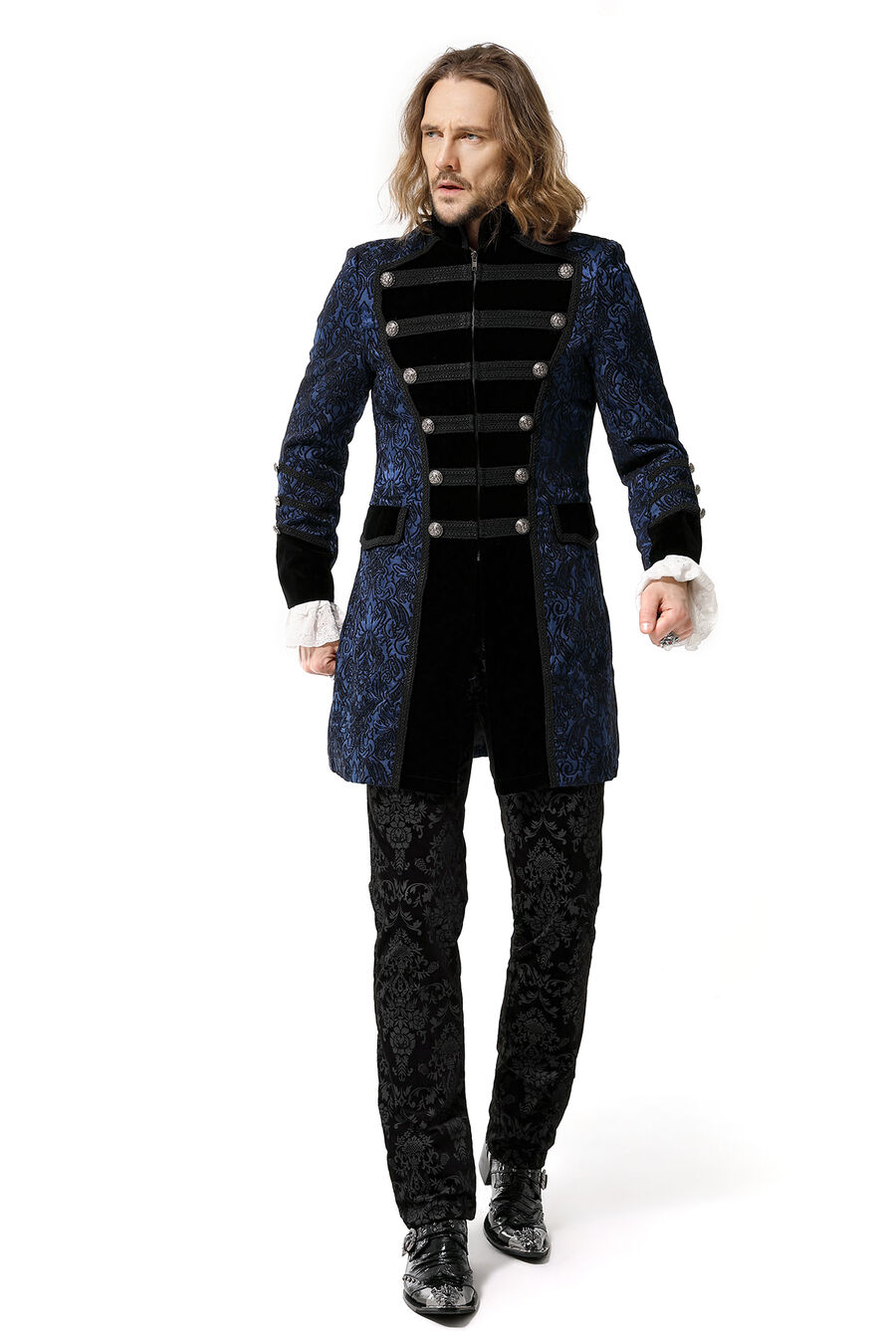 photo n°7 : Manteau brocard bleu gothique