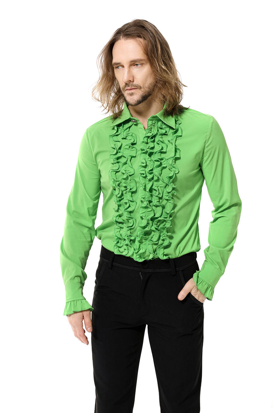 chemise homme jabot disco rock