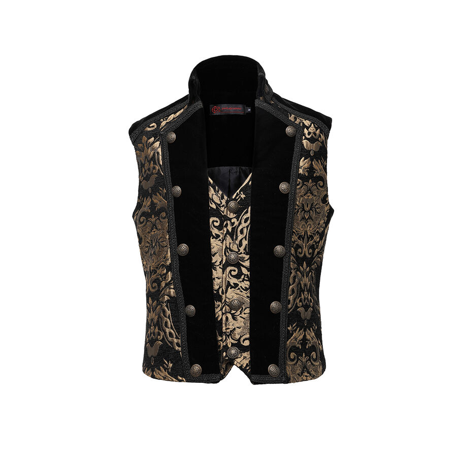 photo n°6 : Gilet Homme Gothique Steampunk Victorien Brocard gold