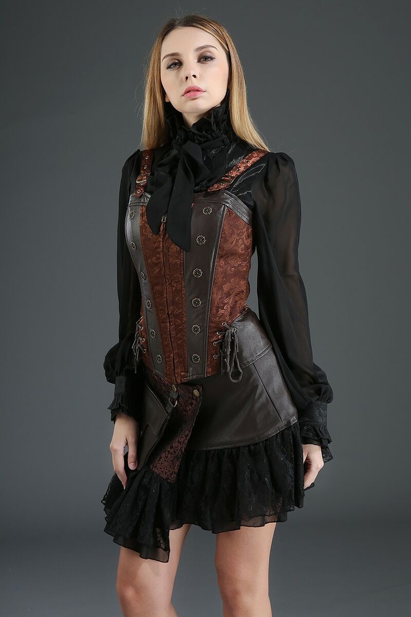 photo n°2 : Bustier gothique steampunk à bretelle pour femme