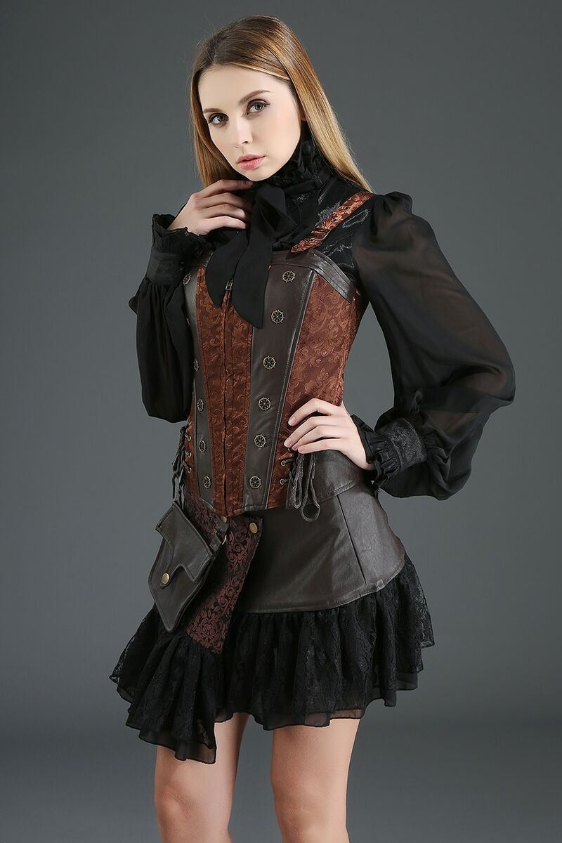 photo n°4 : Bustier gothique steampunk à bretelle pour femme