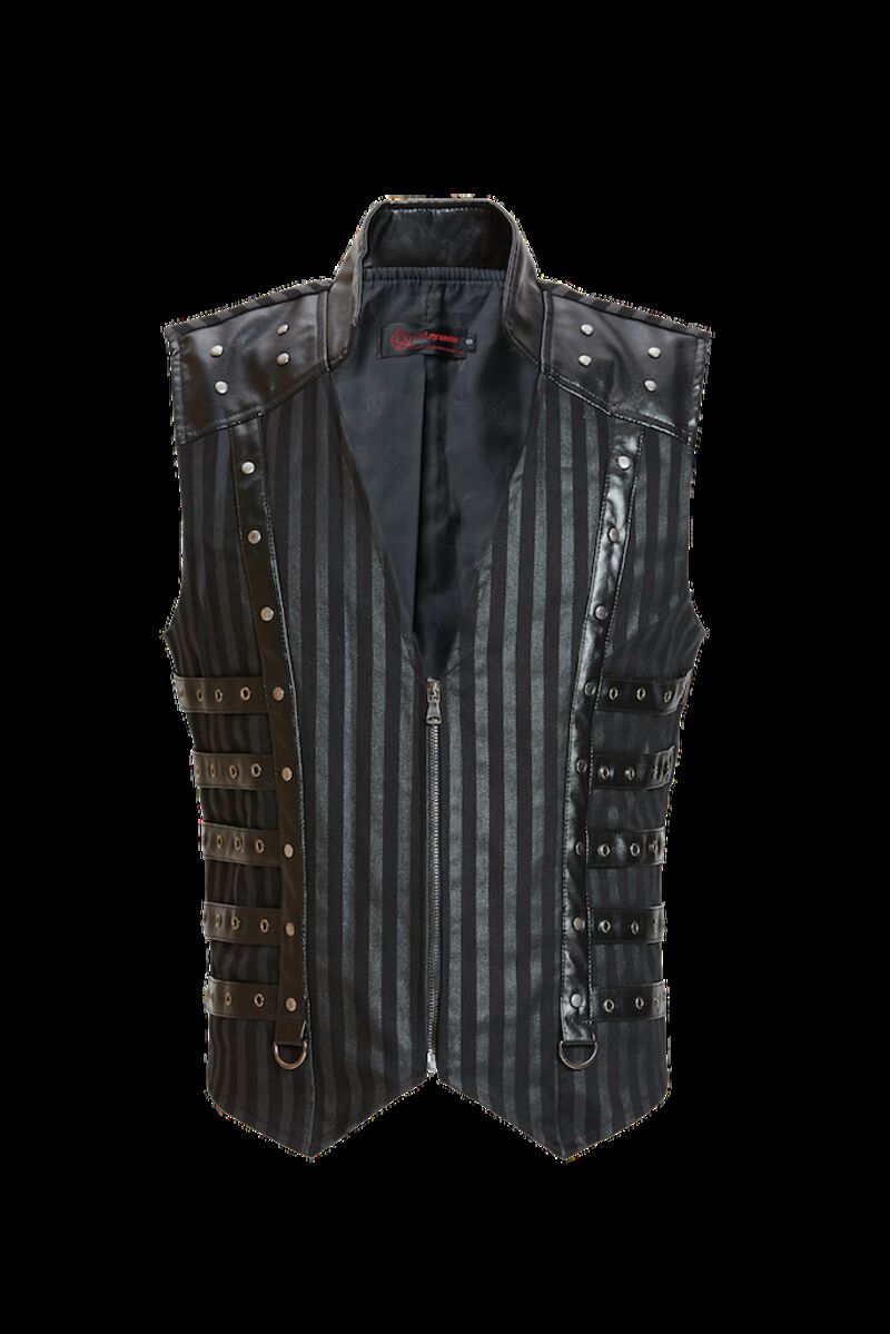 photo n°4 : Gilet gothique à rayure noir pour homme