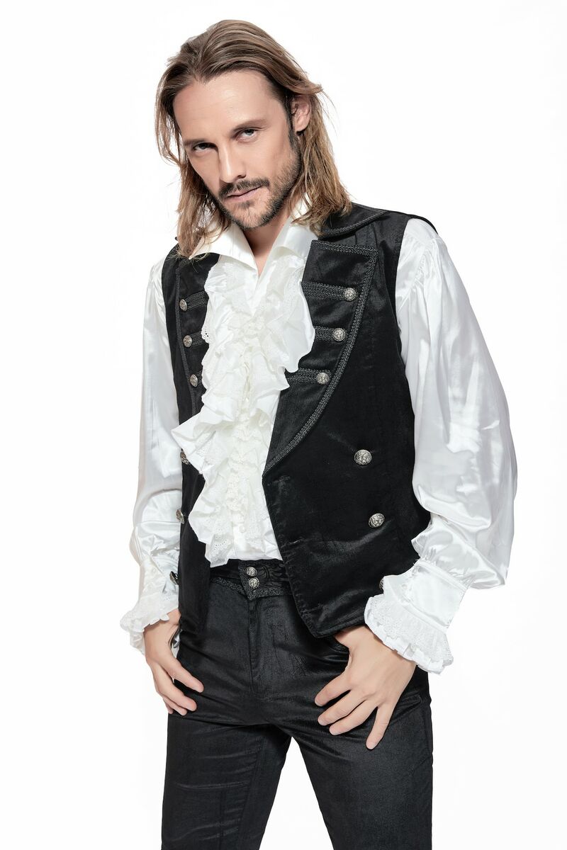 photo n°2 : Gilet gothique en velours de soie pour homme