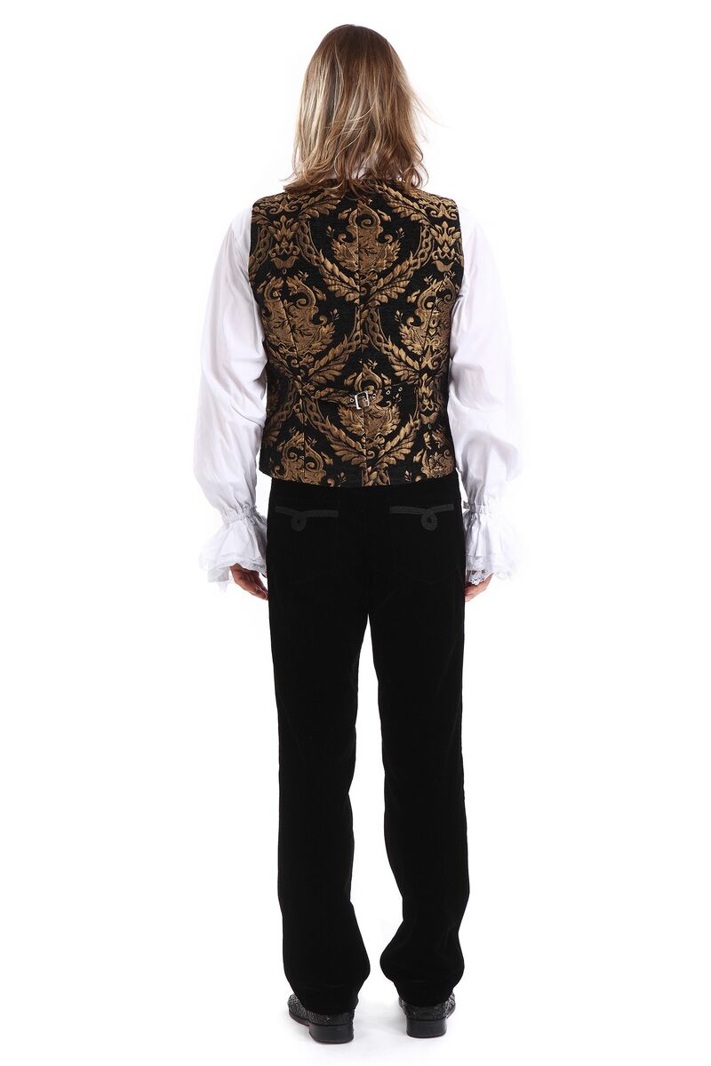 photo n°5 : Gilet Homme Gothique Steampunk Victorien Brocard black