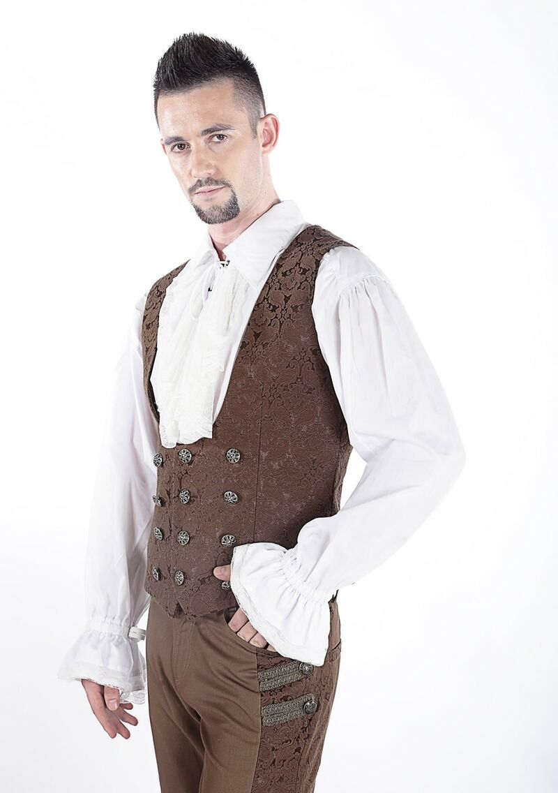 photo n°3 : Gilet Homme Gothique Steampunk Victorien Lacé style pentagramme