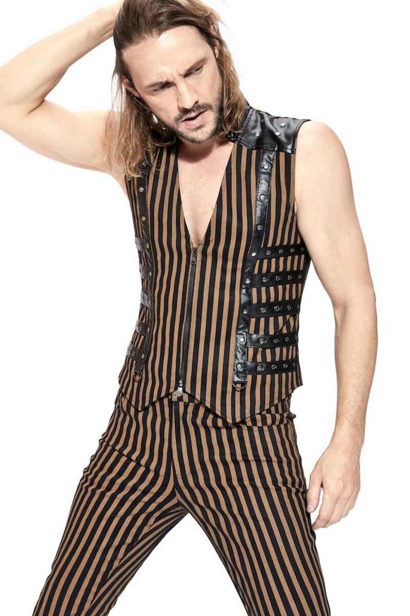 photo n°3 : Gilet steampunk à rayure pour homme