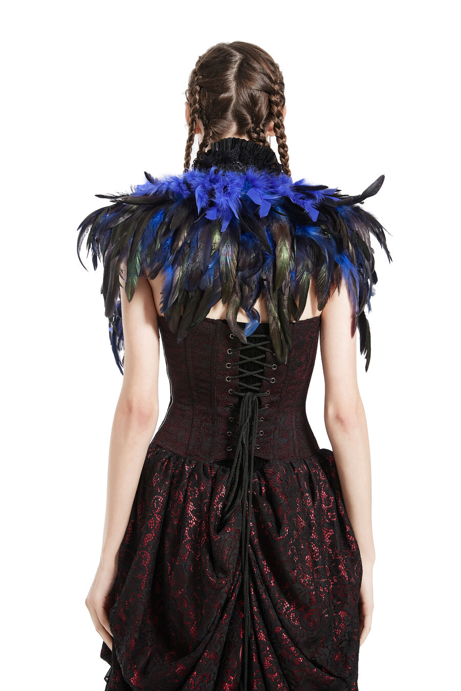 photo n°3 : Boléro gothique à plumes bleu