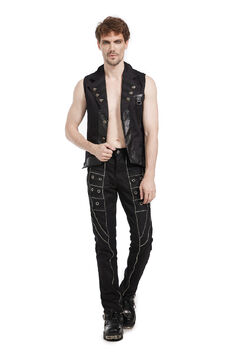 Pantalon Homme Gothique Punk Lace métal