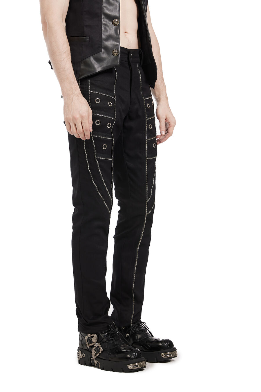 photo n°5 : Pantalon Homme Gothique Punk Lace métal