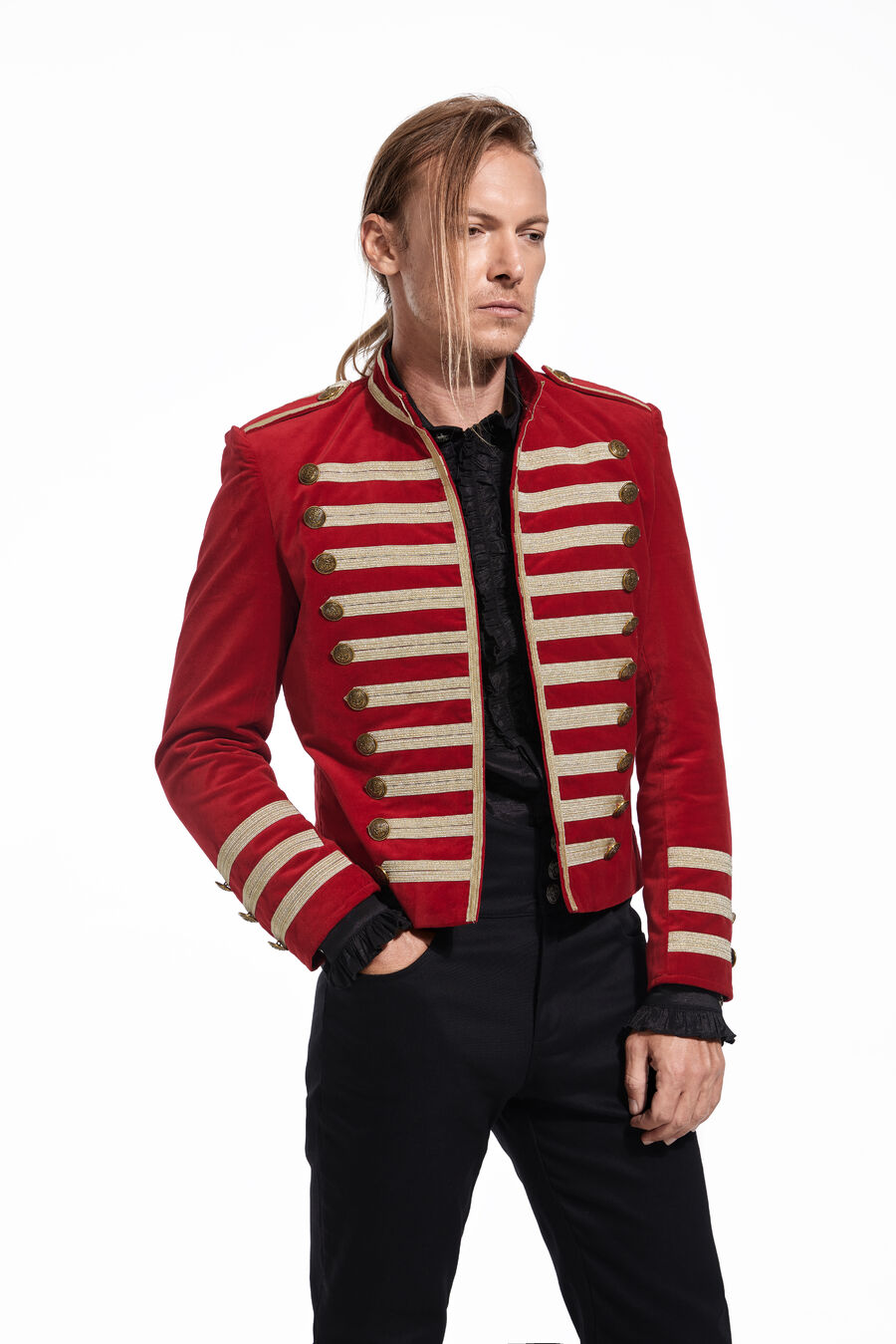 photo n°5 : Veste officier homme velours liseré dorures  pentagramme