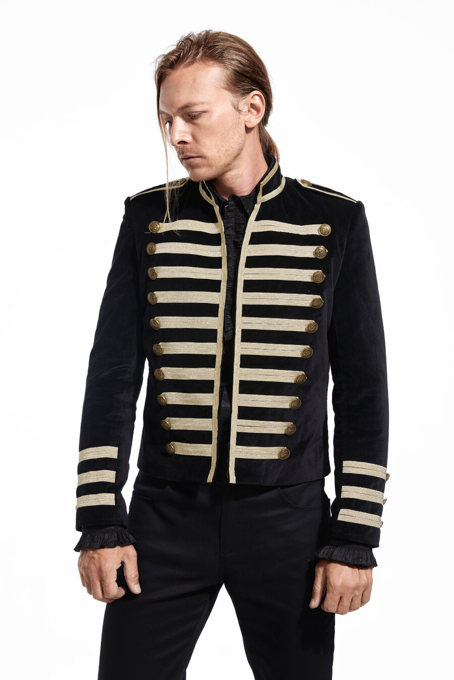 photo n°5 : Veste officier homme velours liseré dorures  pentagramme