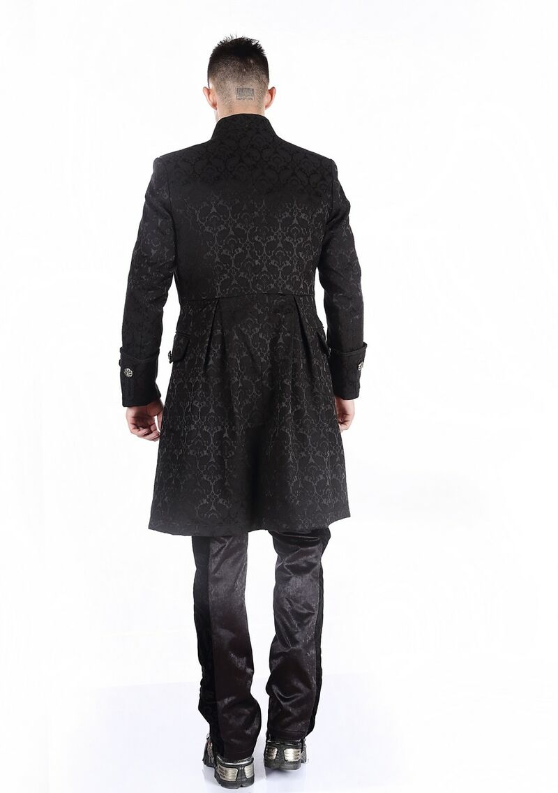 photo n°5 : Manteau Homme Gothique Aristocrate Victorien Brocard Noir