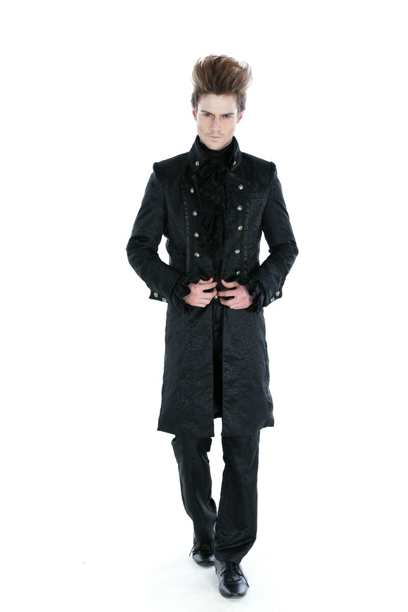 photo n°2 : Manteau long noir gothique aristocrate homme