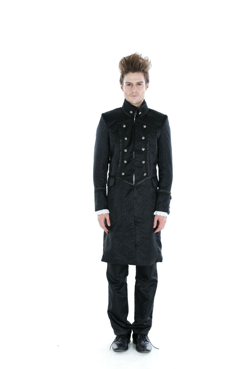 photo n°3 : Manteau long noir gothique aristocrate homme