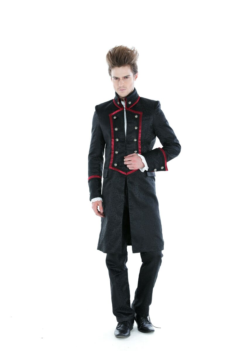 photo n°2 : Manteau long rouge gothique aristocrate homme