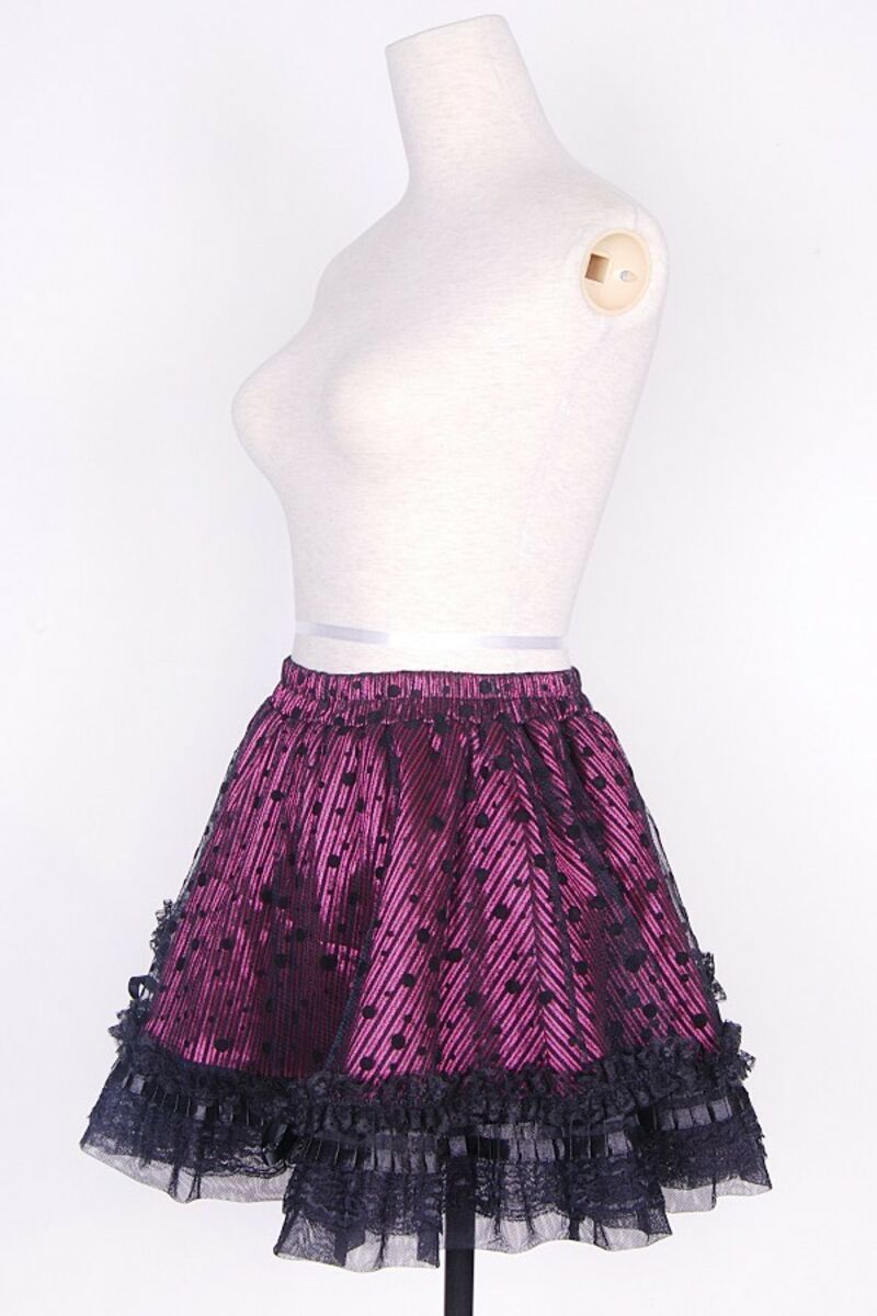 photo n°3 : Mini Jupe Gothique Lolita Noir Rose