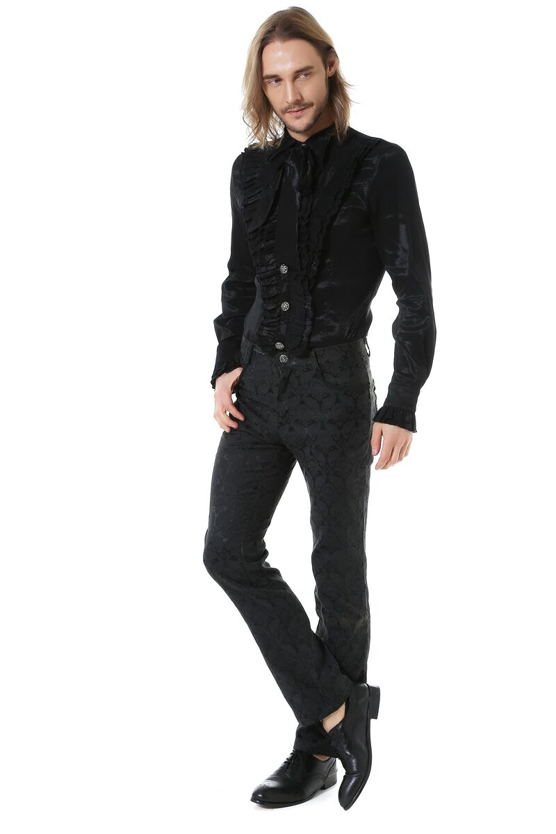 photo n°5 : Pantalon Gothique Aristocrate Homme Brocard Noir