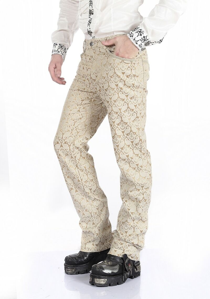 photo n°2 : Pantalon Gothique Aristocrate Homme Brocard Yellow