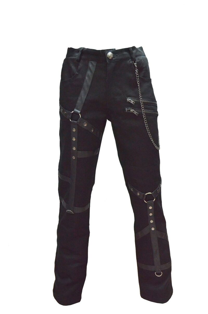 photo n°3 : Pantalon gothique steampunk à laçage noir