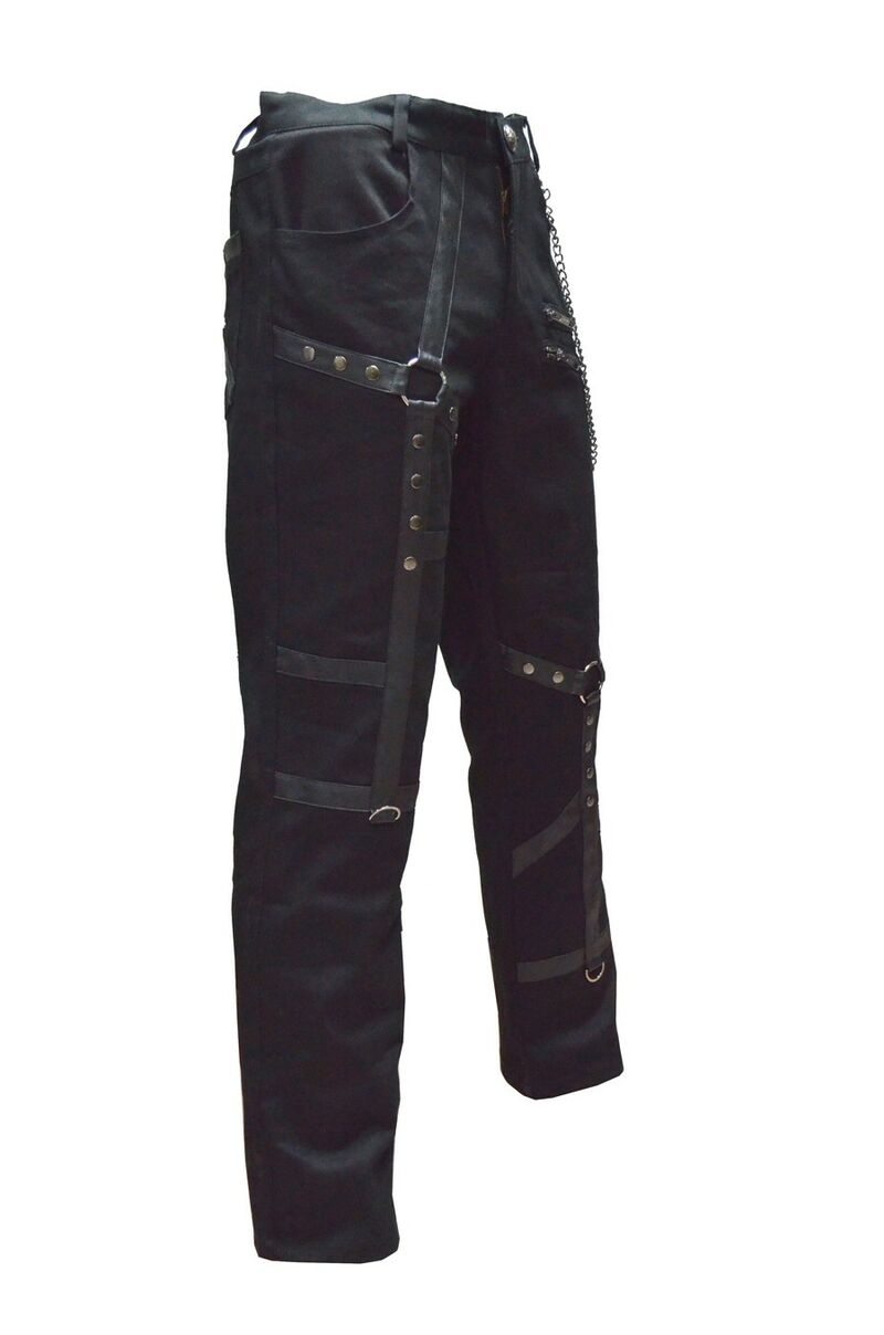 photo n°4 : Pantalon gothique steampunk à laçage noir