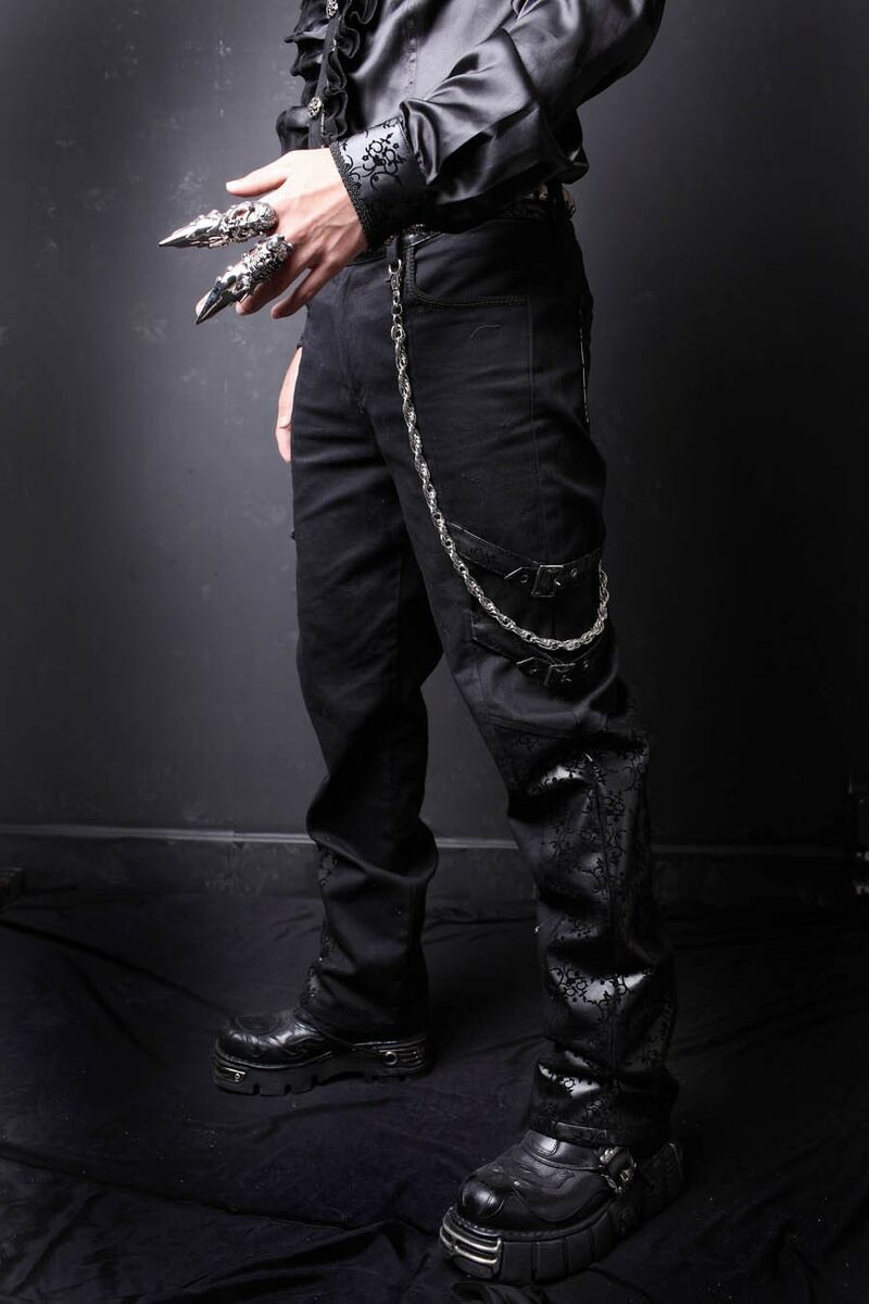 Pantalon Homme Gothique Punk Rock sangles