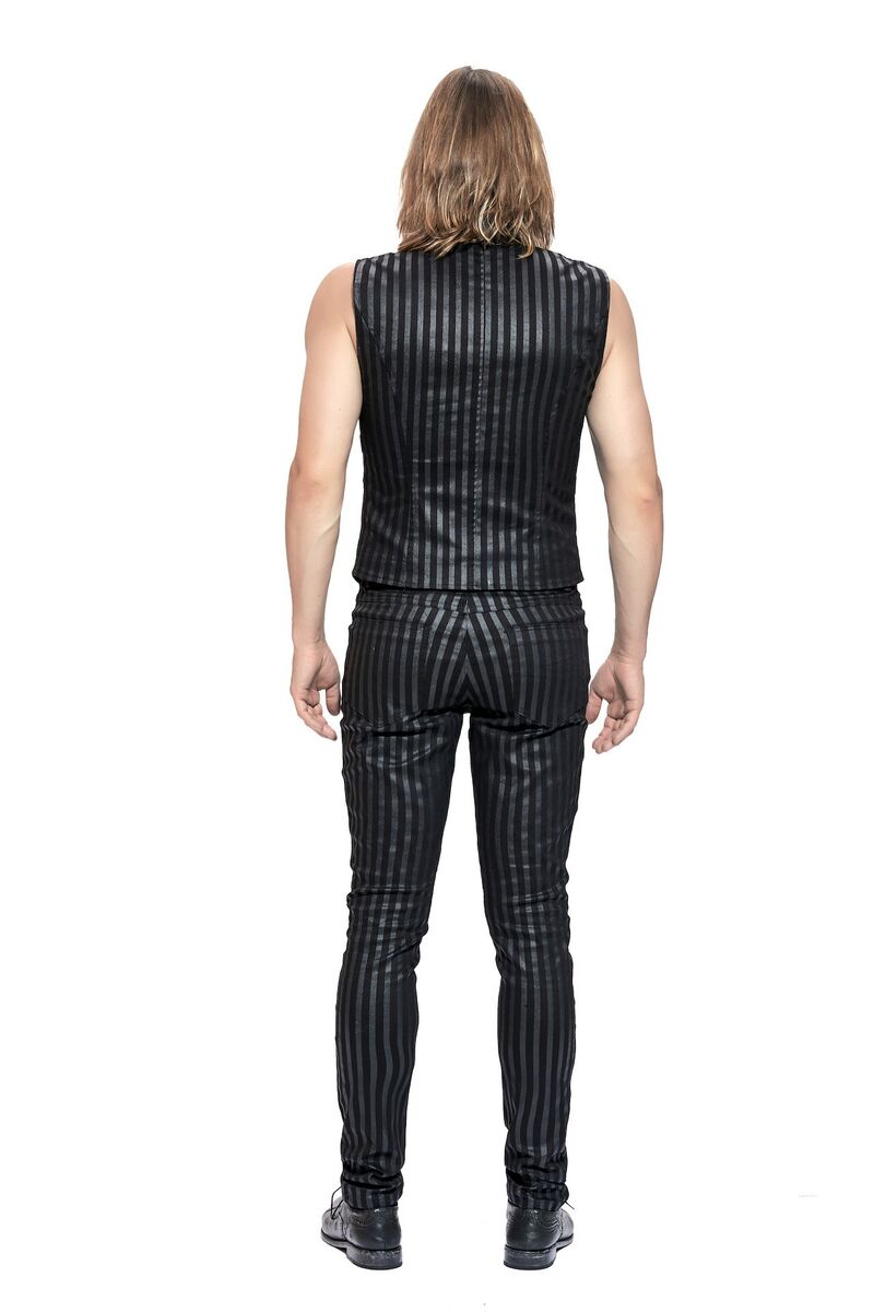 photo n°4 : Pantalon style gothique à rayure noir pour homme