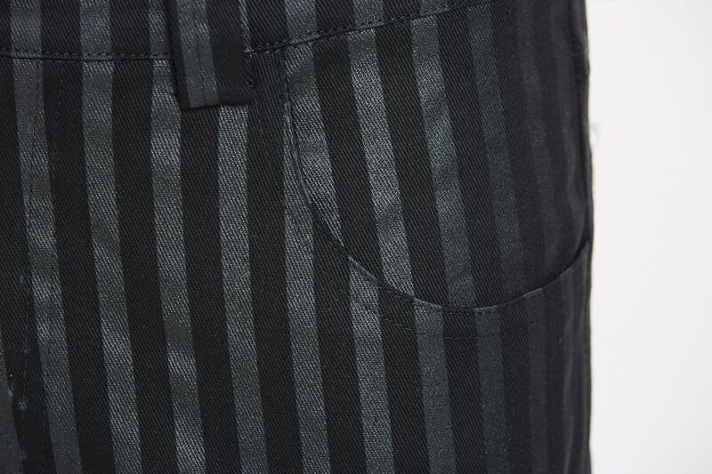 photo n°7 : Pantalon style gothique à rayure noir pour homme