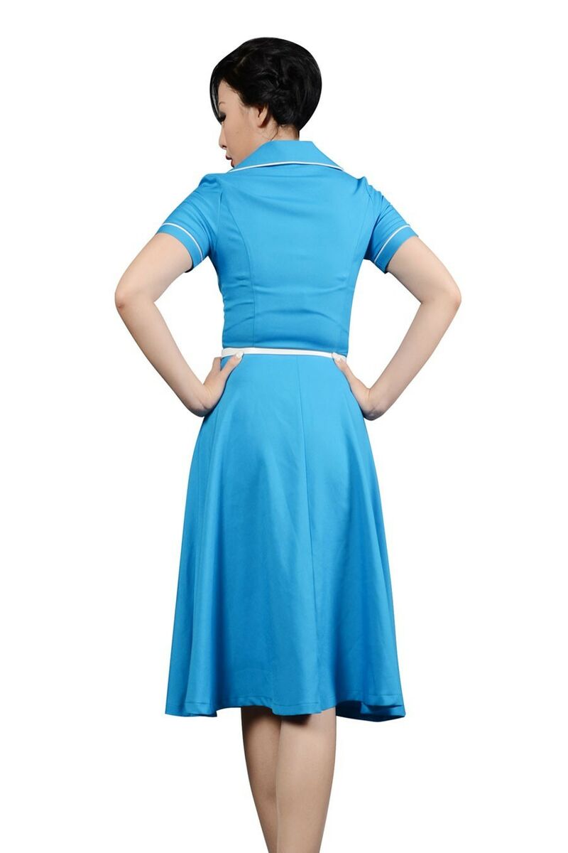 photo n°3 : Robe Chic Vintage 1950'S Rockabilly Bleu