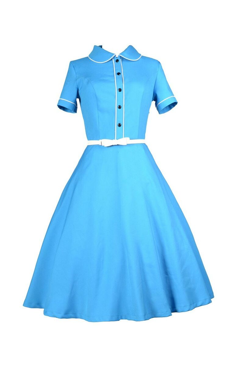 photo n°5 : Robe Chic Vintage 1950'S Rockabilly Bleu