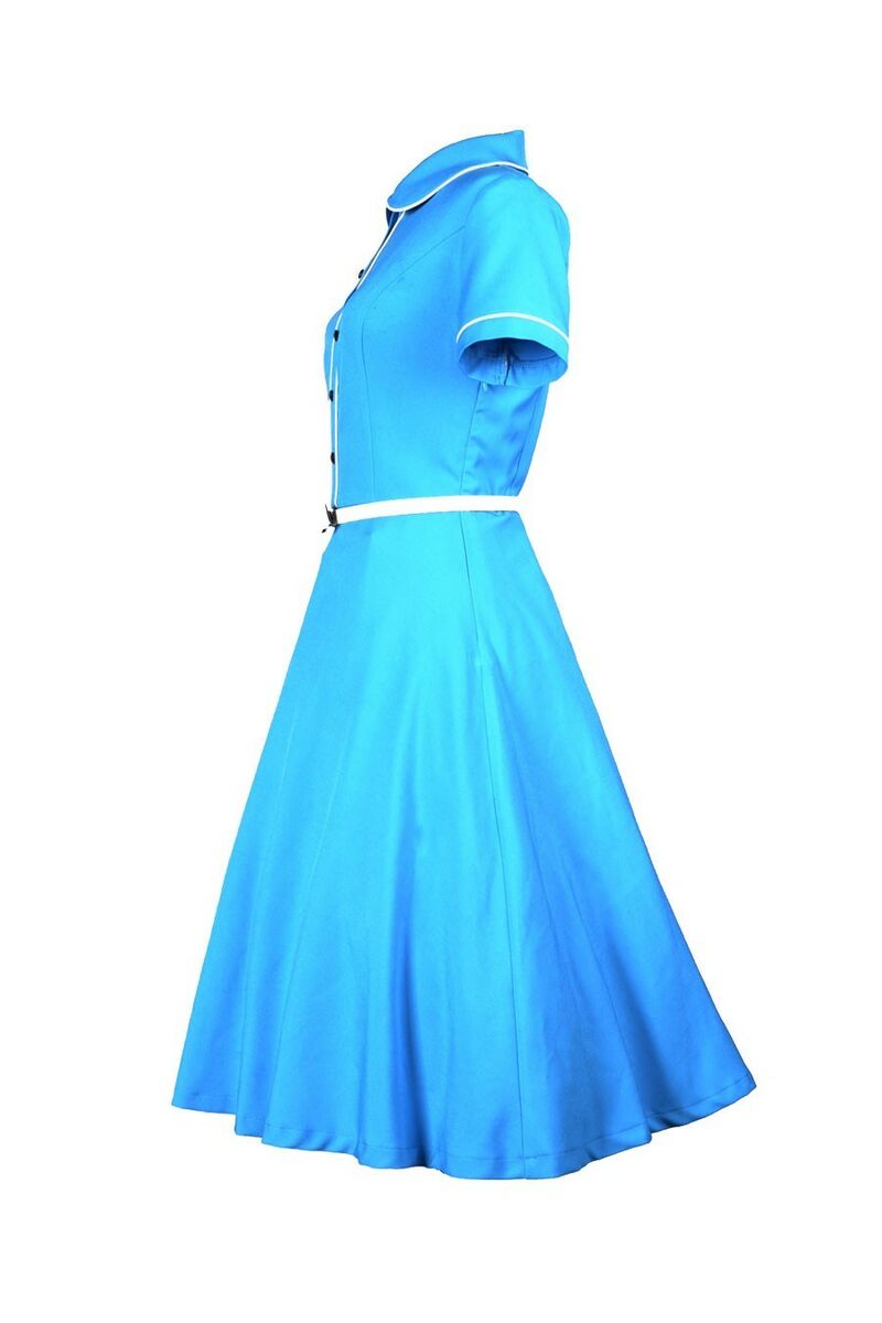 photo n°6 : Robe Chic Vintage 1950'S Rockabilly Bleu