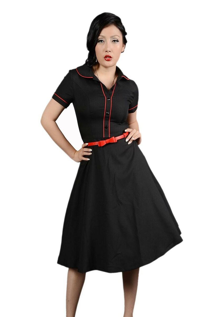 photo n°2 : Robe Chic Vintage 1950'S Rockabilly Noir