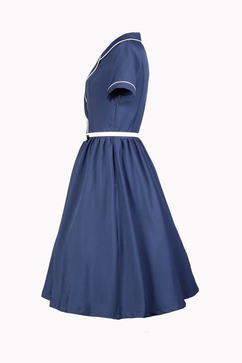 photo n°4 : Robe Crayon Rockabilly 50's Bleu Marine