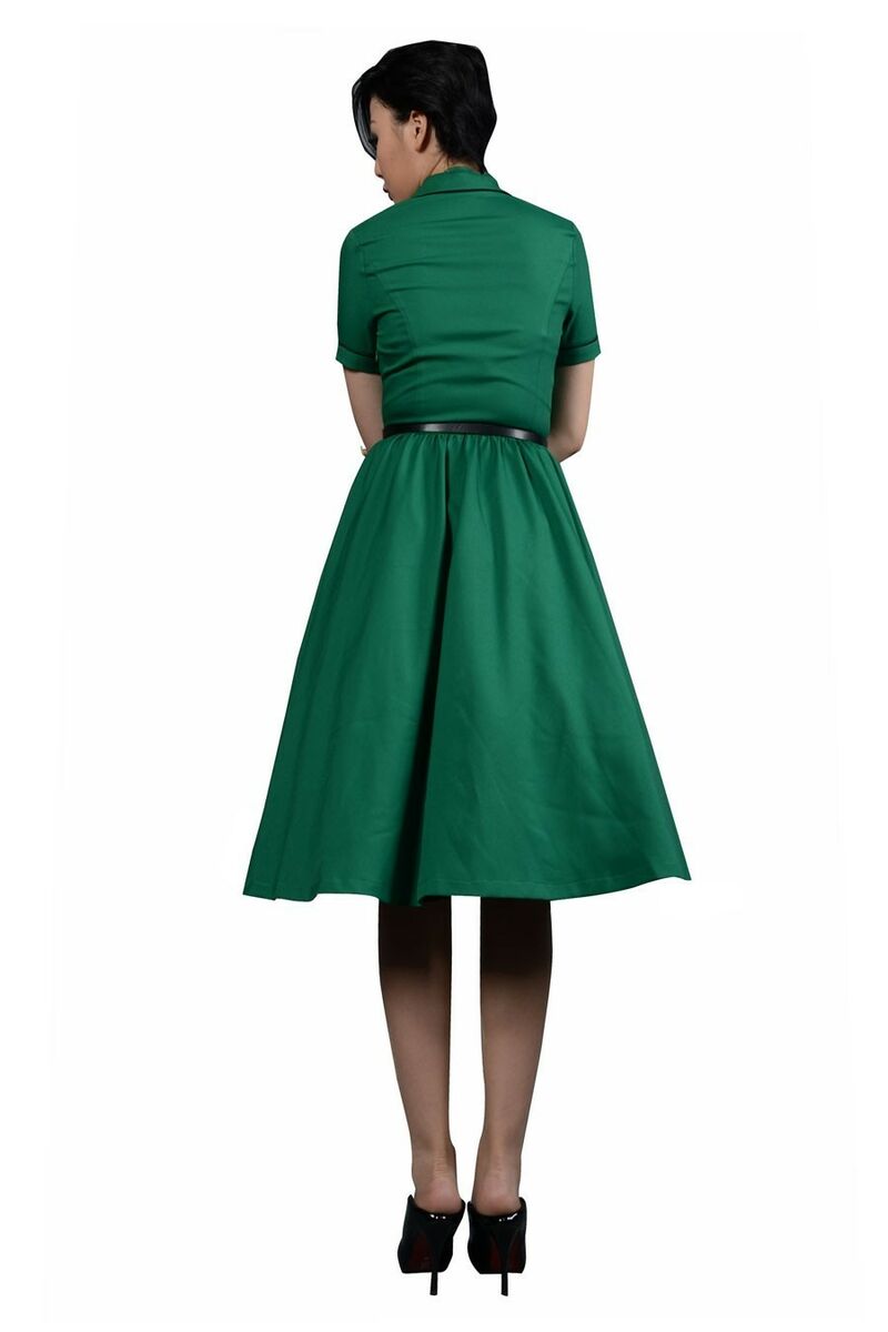 photo n°3 : Robe Crayon Rockabilly 50's Vert