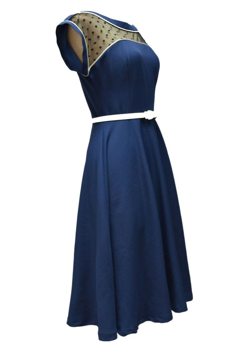 photo n°2 : Robe Glamour manche court bleu marine