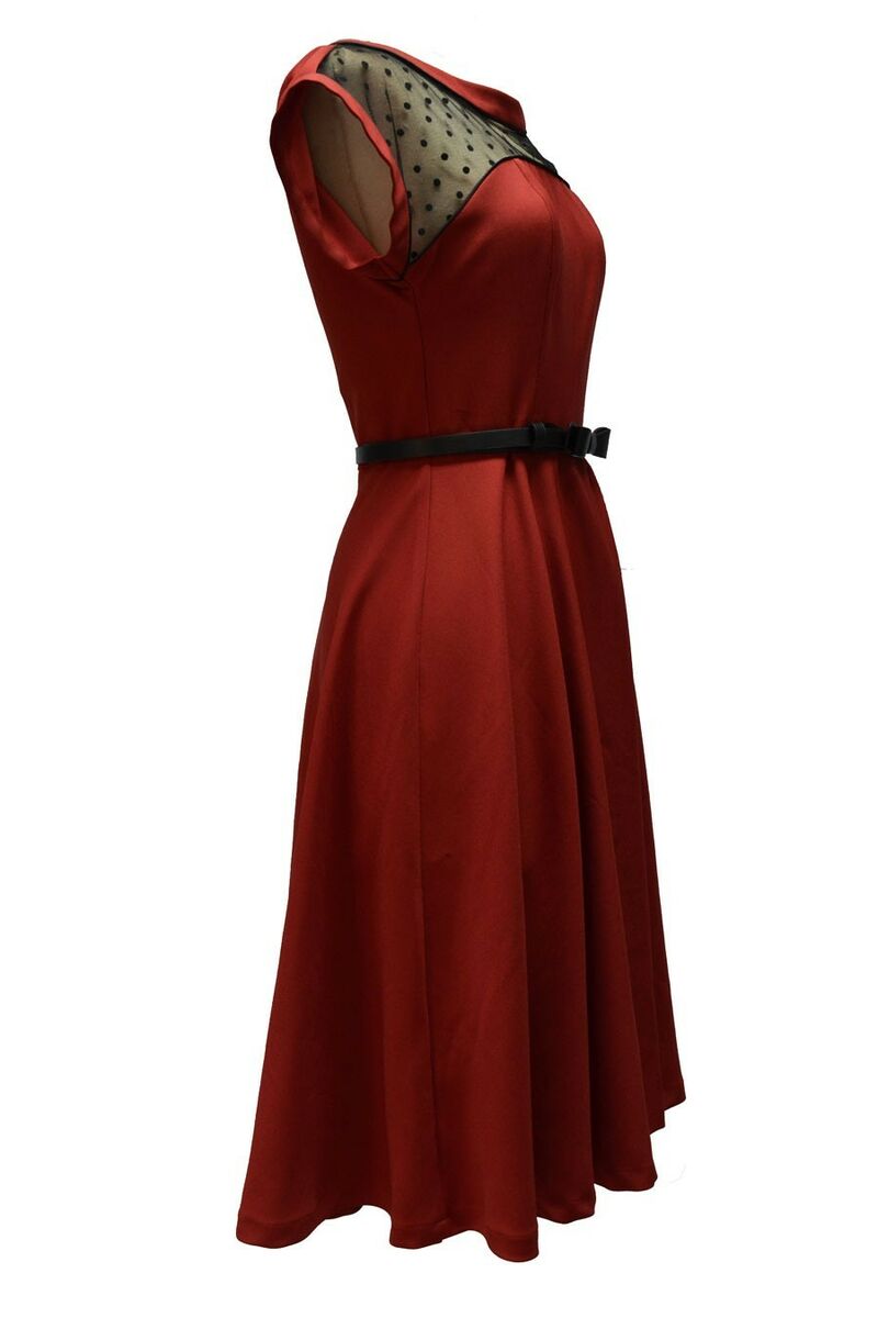 photo n°2 : Robe Glamour manche court rouge
