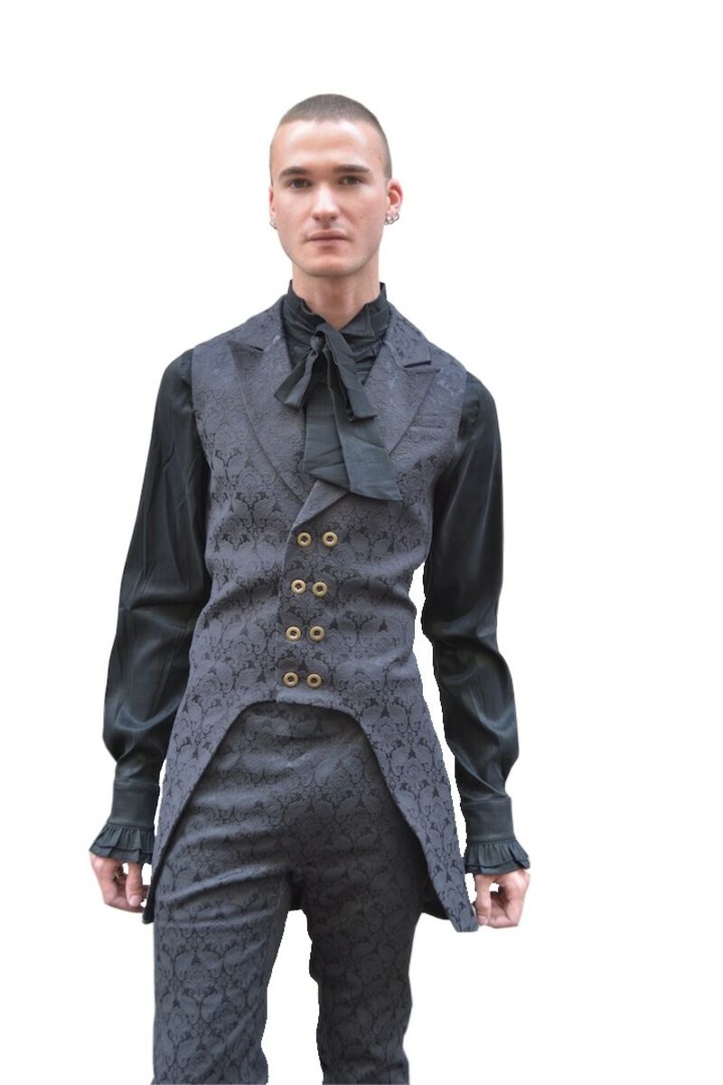 Veste gothique aristocrate homme Noir