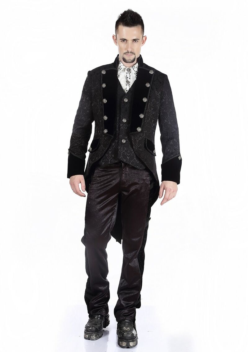 Veste Homme Queue de Pie Gothique Aristocrate Victorien